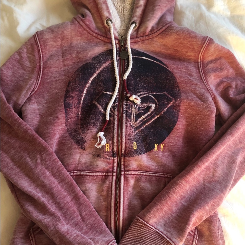 Roxy Fur-Lined Zip Sweatshirt